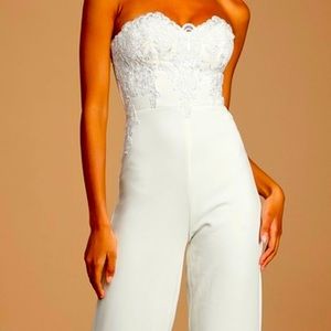 Beautiful! Lulus Wedding wide-leg jumpsuit